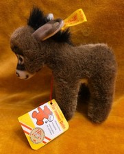 Steiff Donkey "Assy" 1510/14 - 5" Tall - Western Germany w/ Tags/pin Vintage