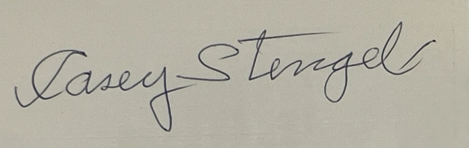 Casey Stengel Auto 3x5 Index – PSA/DNA GEM MT 10 – Yankees, MLB Hall of Fame - Image 2 of 4