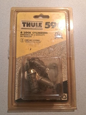 Thule 596 Car Rack Lock 6-Pack Cylinder Cores 6 Keys & Master Key - NEW & SEALED