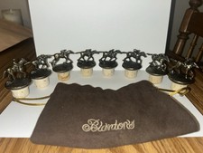 Blanton's Bourbon Bottle Stopper Complete Set of 8 with Cork And Dust Bag