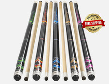 Juego De 5 Tacos De Billar Nuevos Palos De Tacos De Billar De 58" Billiard Ho...