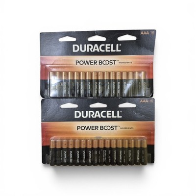 NEW 2-Packs Duracell Power Boost AAA Alkaline Batteries 16ct Each Exp 03/2035
