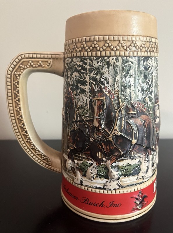 Vintage 1987 Budweiser LIMITED EDITION Stein Holiday COLLECTOR’S C SERIES