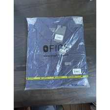 FIGS M TECHNICAL PIQUE SCRUB POLO Men  s Shirt, Navy  Black, Size S