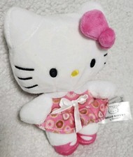NWOT Sanrio Helo Kitty Plush Pink Donut Dress Pink Bow Doll
