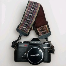 Konica Autoreflex TC 35mm Camera With Hexanon AR 50mm Lens UNTESTED As Is