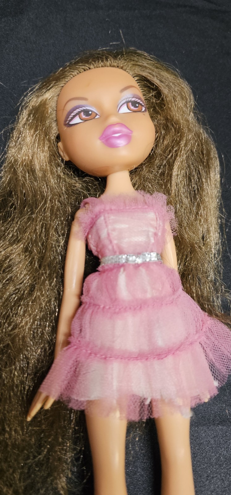 Bratz Passion 4 Fashion Yasmin Doll Pink Tiered Tulle Dress MGA 2008 Y2K Toy