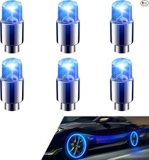4 Pcs Led Tire Valve Stem Cap Lights 360 Degree Visibi Size 6 Pcscolor Blue