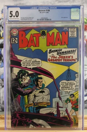 Batman #148 ~ 6/62 ~ CGC Grade 5.0, Cream to Off-White Pages ~ Joker appearance!