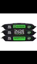 DUDE Wipes Flushable Wipes 3 Pack 144 XL Wipes Herbal Relief