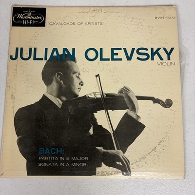 Scare Julian Olevsky Bach Partita in E Major Sonata in A Minor - Second Press