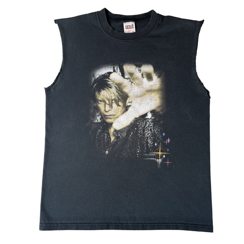 Vtg 2003 David Bowie Reality Tour Concert Anvil Tank Top Sleeveless T-Shirt S