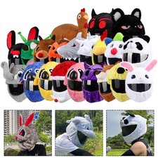 Helmet Protection Headgear Cover Cartoon Fluffy Plush Set for Motorcycle Full-Fa