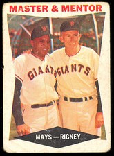 1960 Topps Baseball #7 Willie Mays Bill Rigney LG-VG MASTER & MENTER S F GIGANTES