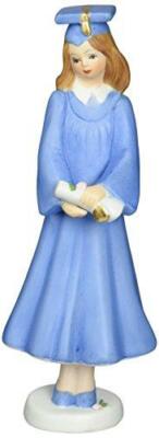 Enesco Growing Up Girls  Brunette Graduate  Porcelain Figurine, 7.5 