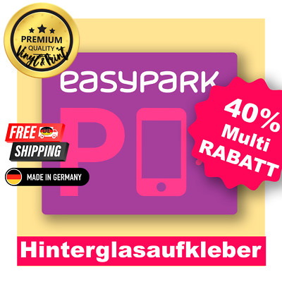 EASYPARK EASY PARK Hinterglasaufkleber Aufkleber Vignette Sticker 5x4 cm
