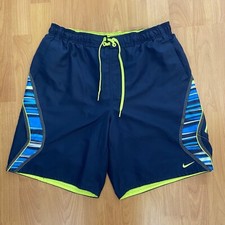Nike Men  s Swoosh Logo Lined Swim Trunks Size Large