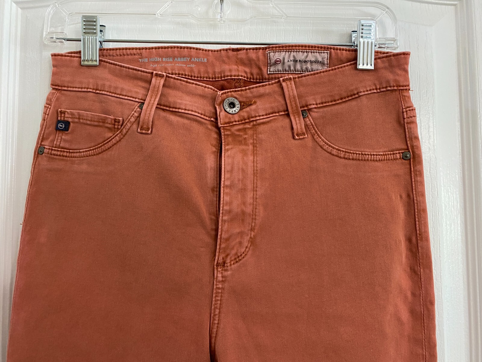 AG Adriano Goldschmied AG X Anthropologie Jeans Pants Orange Abbey Ankle 27 thumbnail 2