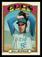 1972 Topps Bill Bonham RC Yellow under C and S Cubs #29a Low Grade Good