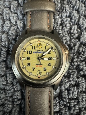 Timex Expedition Watch Womens 32mm Date Indiglo Brown 