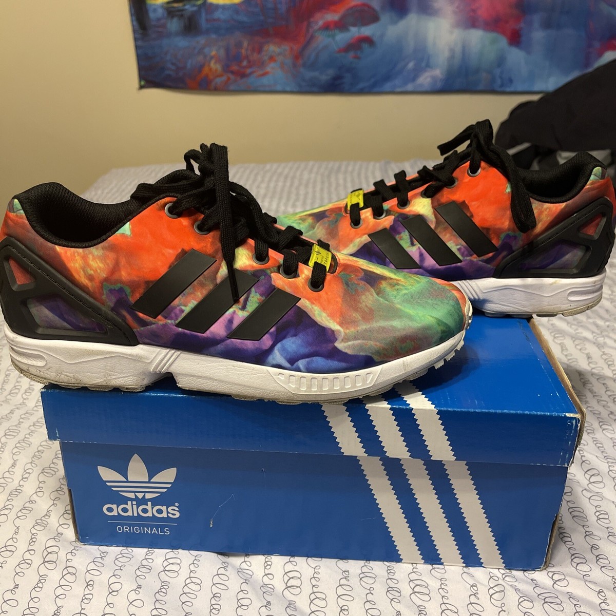 Flux Shoes Adidas Zx Flux Womens Watercolor Size Adidas - Main Image