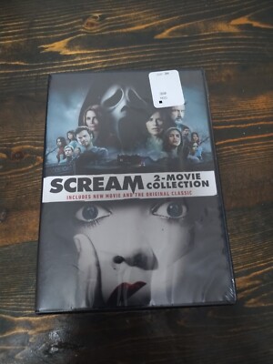 Scream - 2 Movie DVD Collection Drew Barrymore Courtney Cox Jenna Ortega
