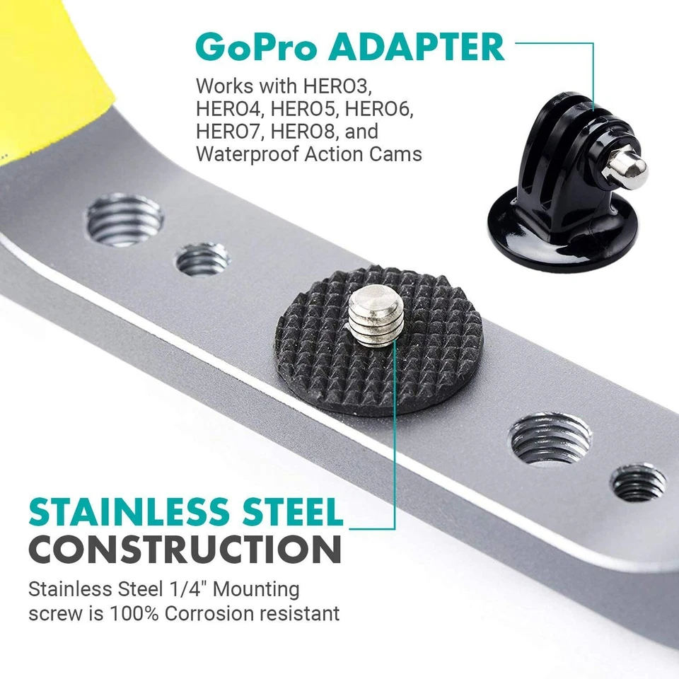 Paquete de plataforma de buceo submarino Movo XL con 2 luces LED impermeables para GoPro Foto 4 de 4