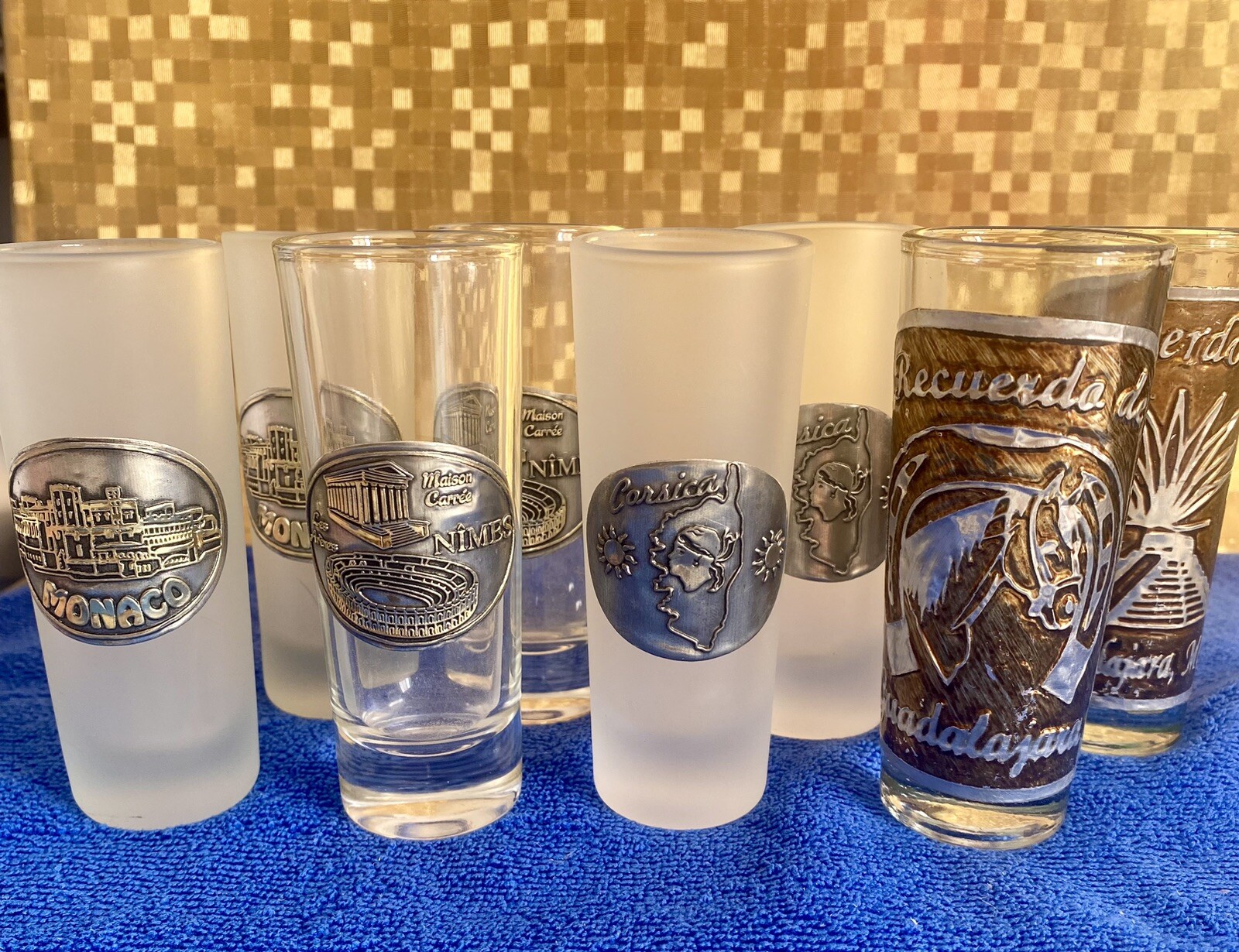 Verres hauts - ensemble de 8 pcs au design épuré en verre soufflé pour réception