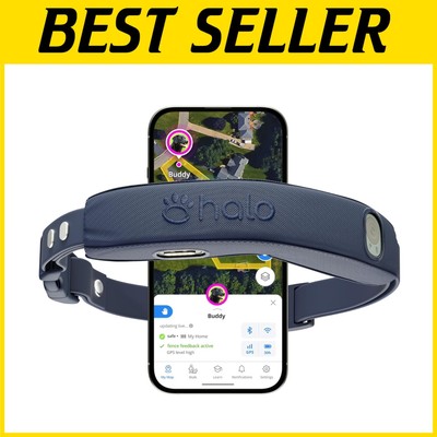 Collar 4: Wireless GPS Tracking Collar for Safe & Trained Dogs, Midnight Color
