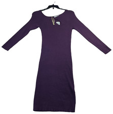 And Now This Sweater Dress Womens size Medium Purple Attached Chain New