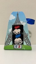 Disney Store Tsum Tsum 3.5" Mini Plush Mickey  Minnie Mouse Paris Box set