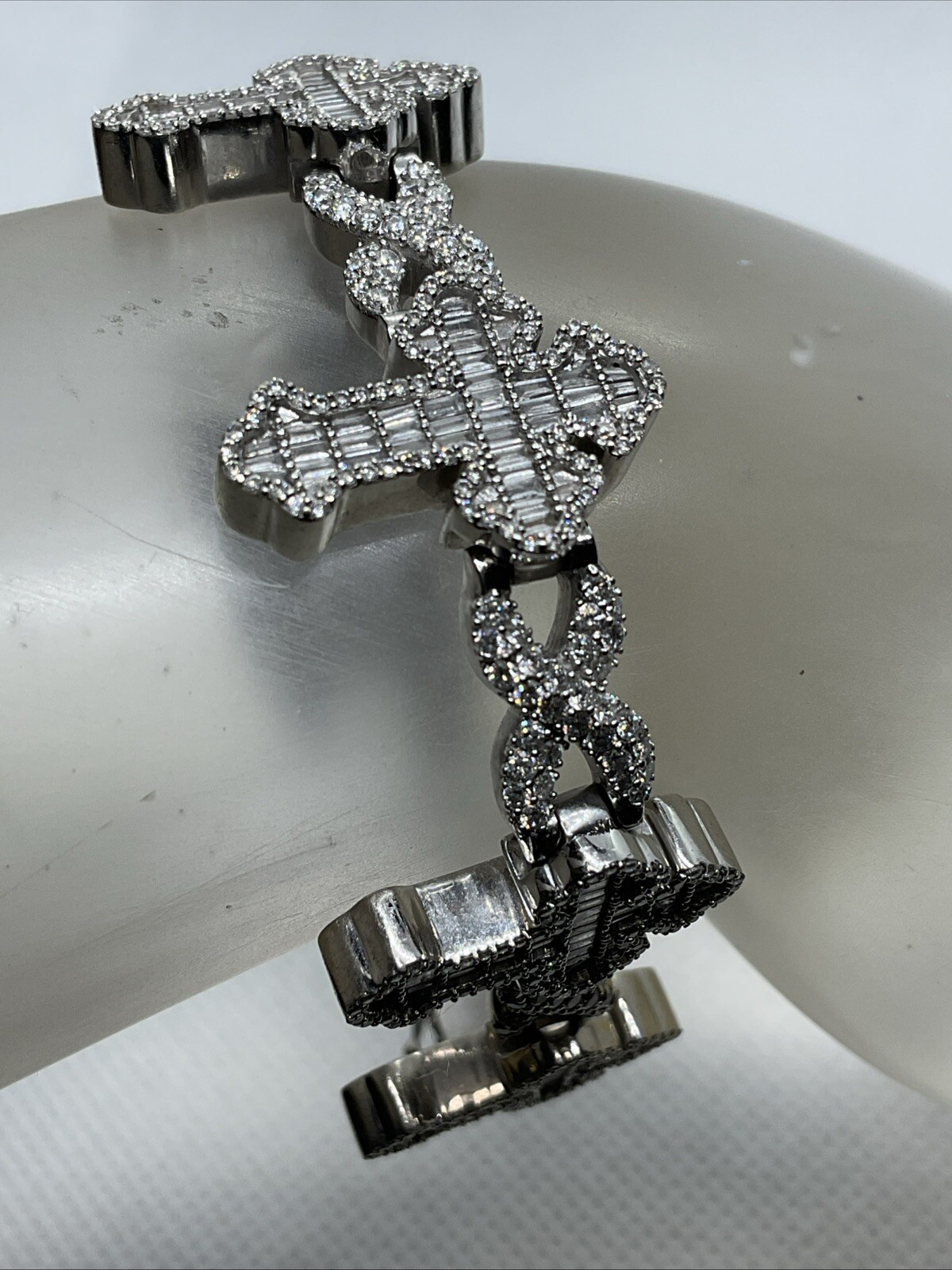 PRIME IMPRESSIVE Solid 10K White Gold Diamonds CR… - image 3