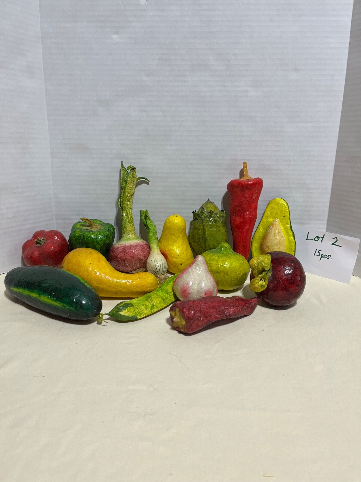 paper mache fruits and vegetables