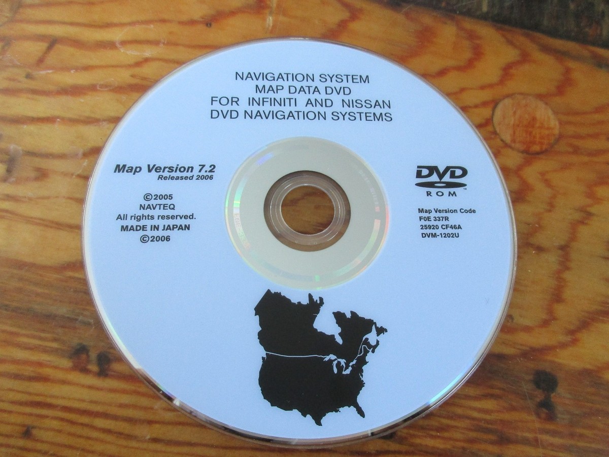 2006-2009 Nissan Altima Hybrid Navigation DVD Version 7.2