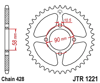 Compatível com HONDA CBR 125 125R 2011 - 2018 JT CONJUNTO DE CORRENTE E RODA DENTADA RESISTENTE - Imagem 3 de 4