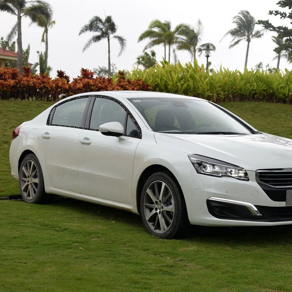 Glossy Black Chrome Delete Window Trims For Peugeot 508 2011-2017 — 第 2/4 张图片