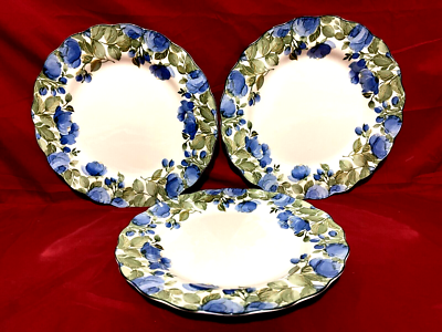 Nikko Flirtatious Set Of 3 Floral Scalloped Dinner Plates 10 3/4