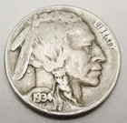 1934 P INDIAN HEAD "BUFFALO" NICKEL AVE CIRCULATED **FREE SHIPPING**