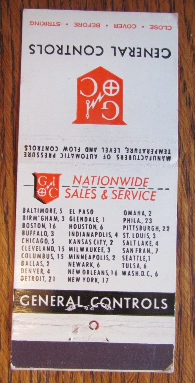 GENERAL CONTROLS: HOUSTON SAN FRANCISCO NY KC NEW ORLEANS DETROIT CHICAGO -D14