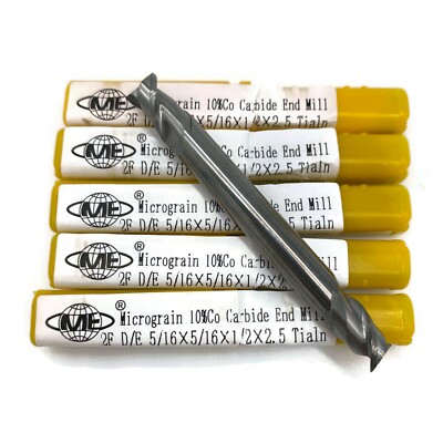 5pcs 5/16'' double end Solid Carbide End Mill Tialn Coated 2 flute 1006-TDE-516F2