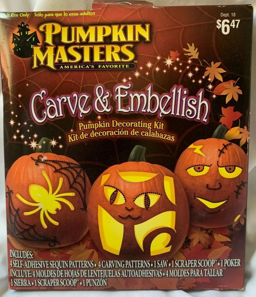 PUMPKIN CARVING & DECORATION KIT * CARVE & EMBELLISH ...