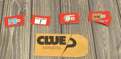 Hasbro Clue Junior Missing Prizes 2010 Who When Where Cards Replacement Piece 