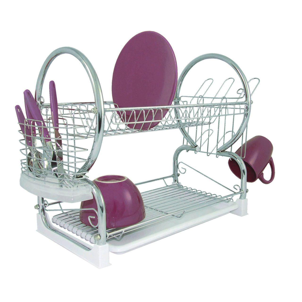 purple dish rack