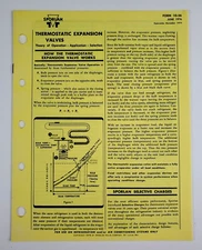 1976 Sporlan Valve St Louis MO Form 10-56 Thermostatic Expansion Valve Booklet