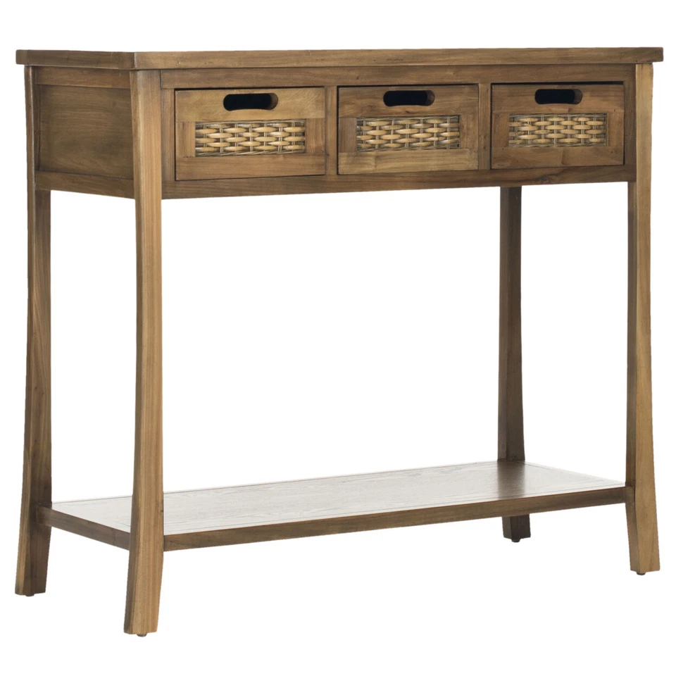 SAFAVIEH Autumn 3-Drawer Console Table | Oak | - Image 3 of 4