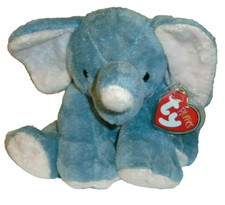 Ty Pluffies WINKS the Elephant Bead Eyes 8" TyLux 2002 MWMTs Stuffed Animal Toy