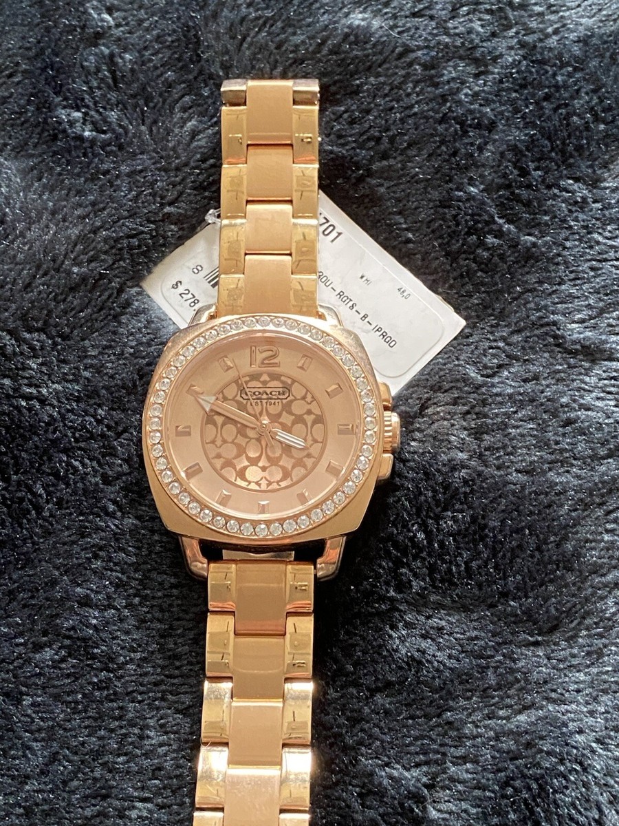Coach Women\'s Boyfriend Mini Rose Gold Tone Bracelet 14501701 Womens Watch Coach 14501701 Boyfriend Crystal Bezel Rose Gold Bracelet  main image 3