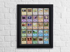 Black 25 Trading Card Frame for TCG, Pokemon, MTG, Sports Display Holder, Wooden