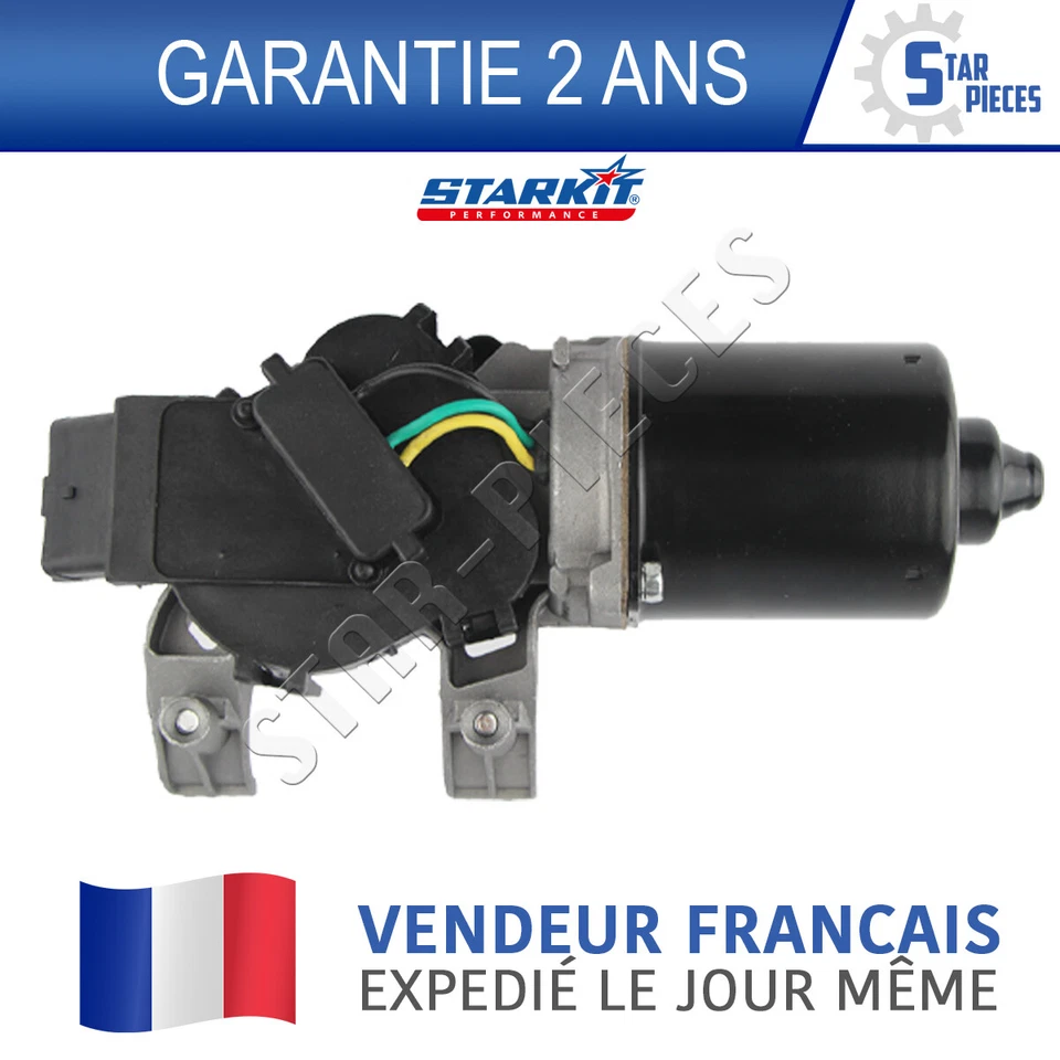 MOTEUR ESSUIE GLACE AVANT POUR RENAULT CLIO 3 III EQUIVALENCE 579738 - Immagine 3 di 4