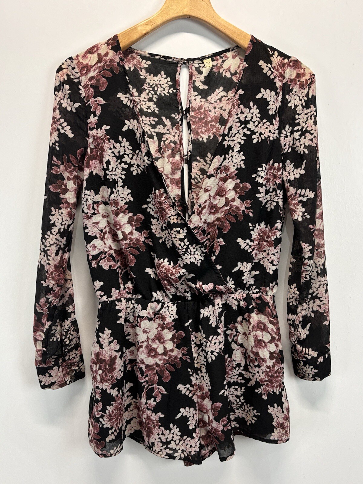 Free People Float Away Button Back Long Sleeve Ro… - image 1